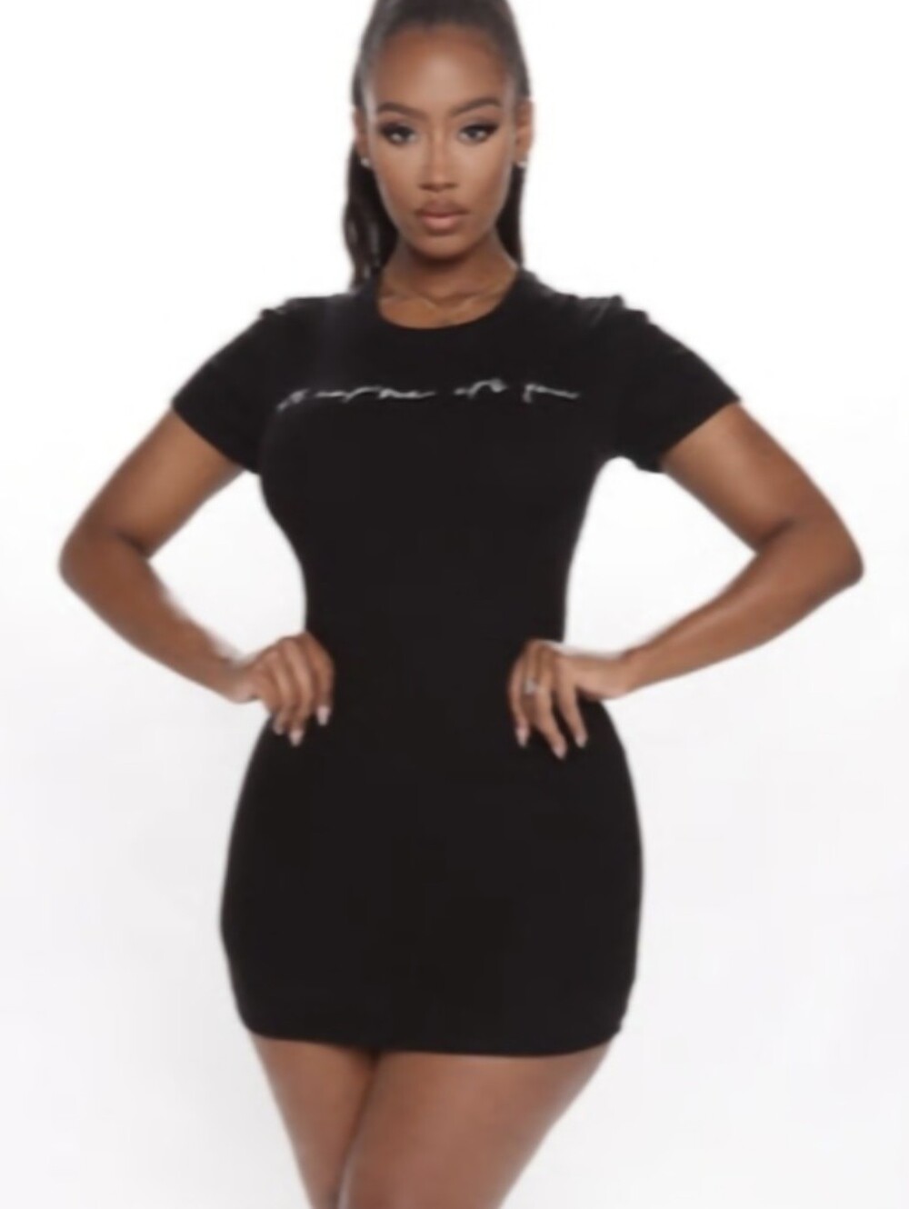 Fashion Nova, "It's Not Me It's You," Bodycon Dress- Black